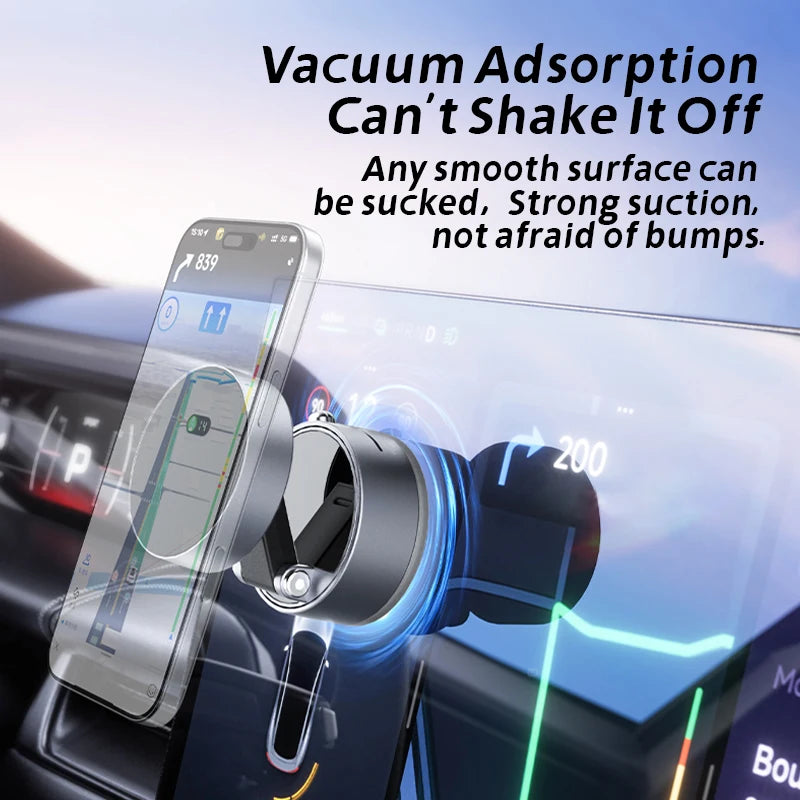 Magnetic Vacuum Suction Cup Mobile Support for Car or any other surface Mount 360° Rotation Foldable N54 Strong Magnetic Lazy Phone Holder For iPhone Android